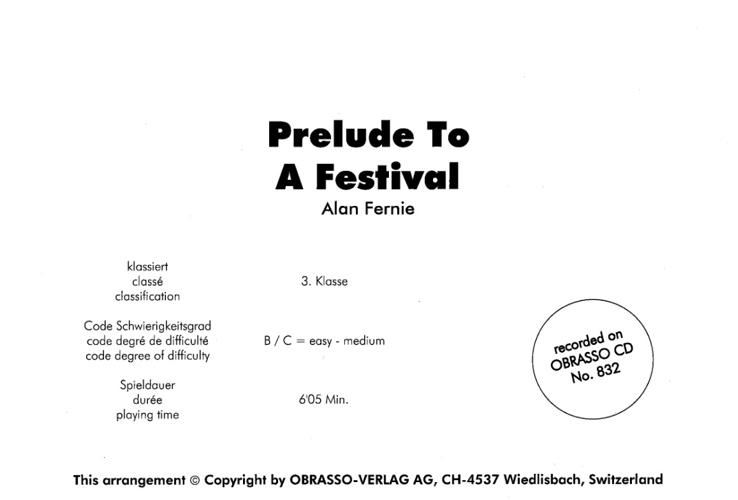 Prelude to a Festival - hier klicken