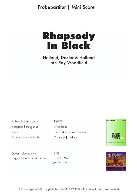 Rhapsody in Black (Reach Out I'll Be There) - hier klicken