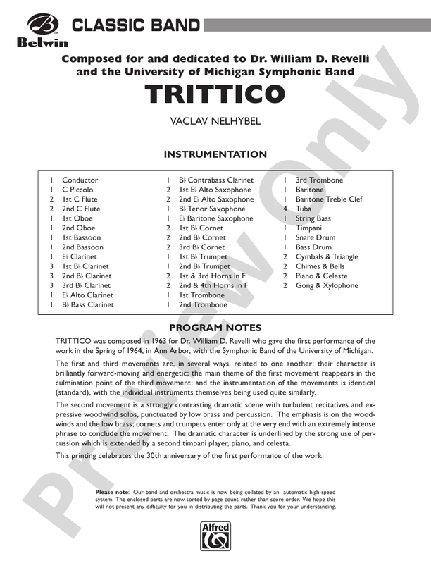 Trittico for Symphonic Band - hier klicken