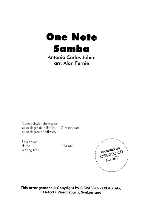 One Note Samba - hier klicken
