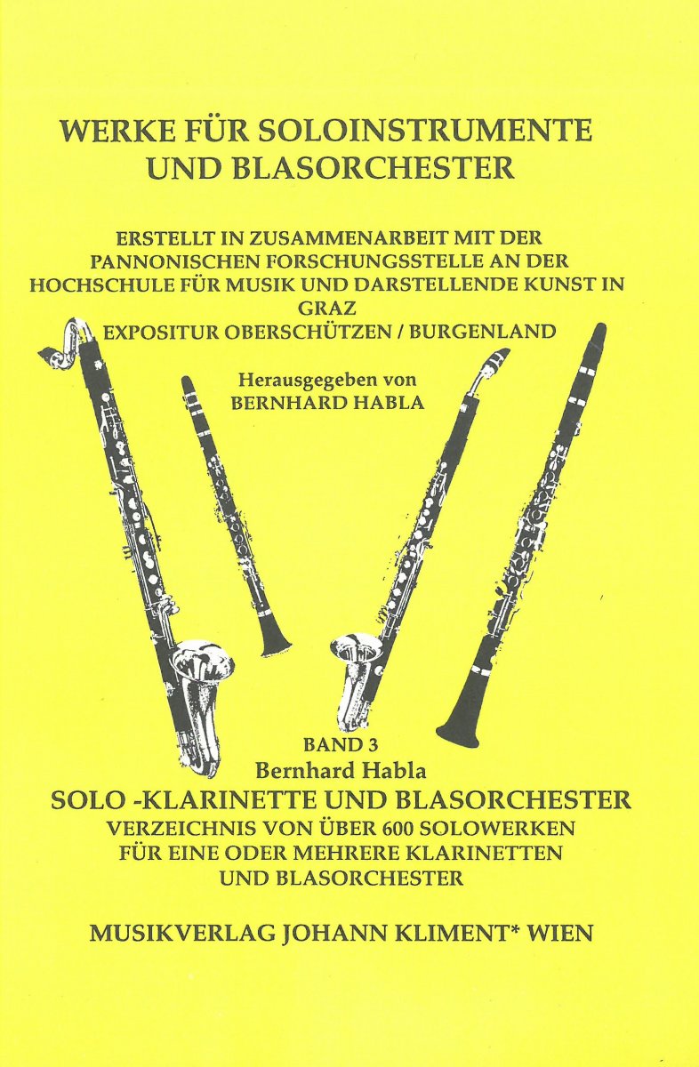 Werke fr Soloinstrumente und Blasorchester #3: Solo Klarinette und Blasorchester - hier klicken