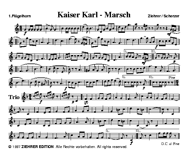 Kaiser Karl-Marsch - Sample sheet music
