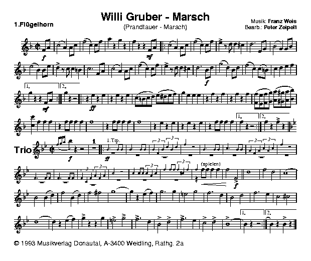 Willi Gruber-Marsch - Sample sheet music