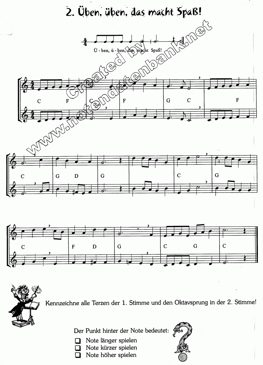 Flötenfutter - Sample sheet music