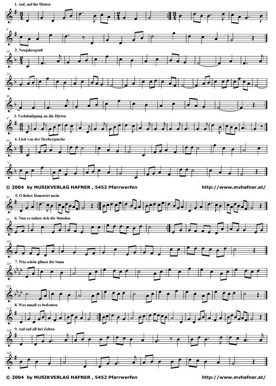 Weihnachtslieder - Sample sheet music