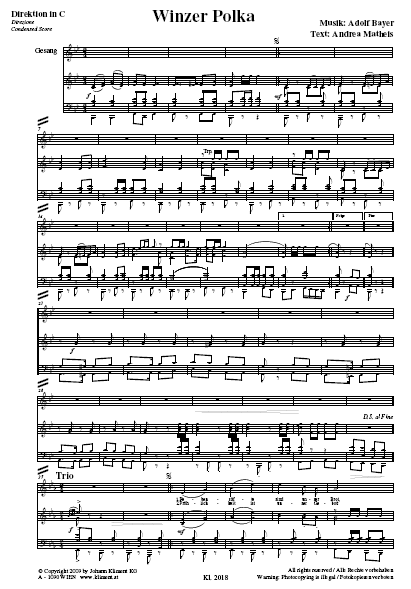 Winzer Polka - Sample sheet music