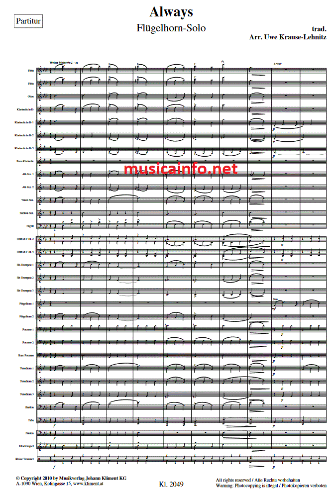 Always - Sample sheet music