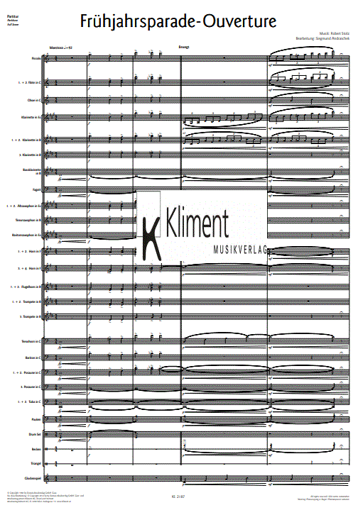 Frühjahrsparade (Ouvertüre zur Operette) - Sample sheet music