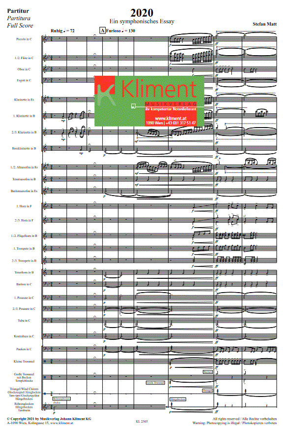 2020 - Ein symphonisches Essay - Sample sheet music