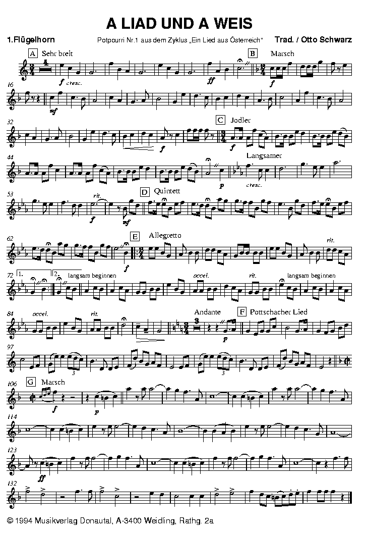 A Liad und a Weis - Sample sheet music