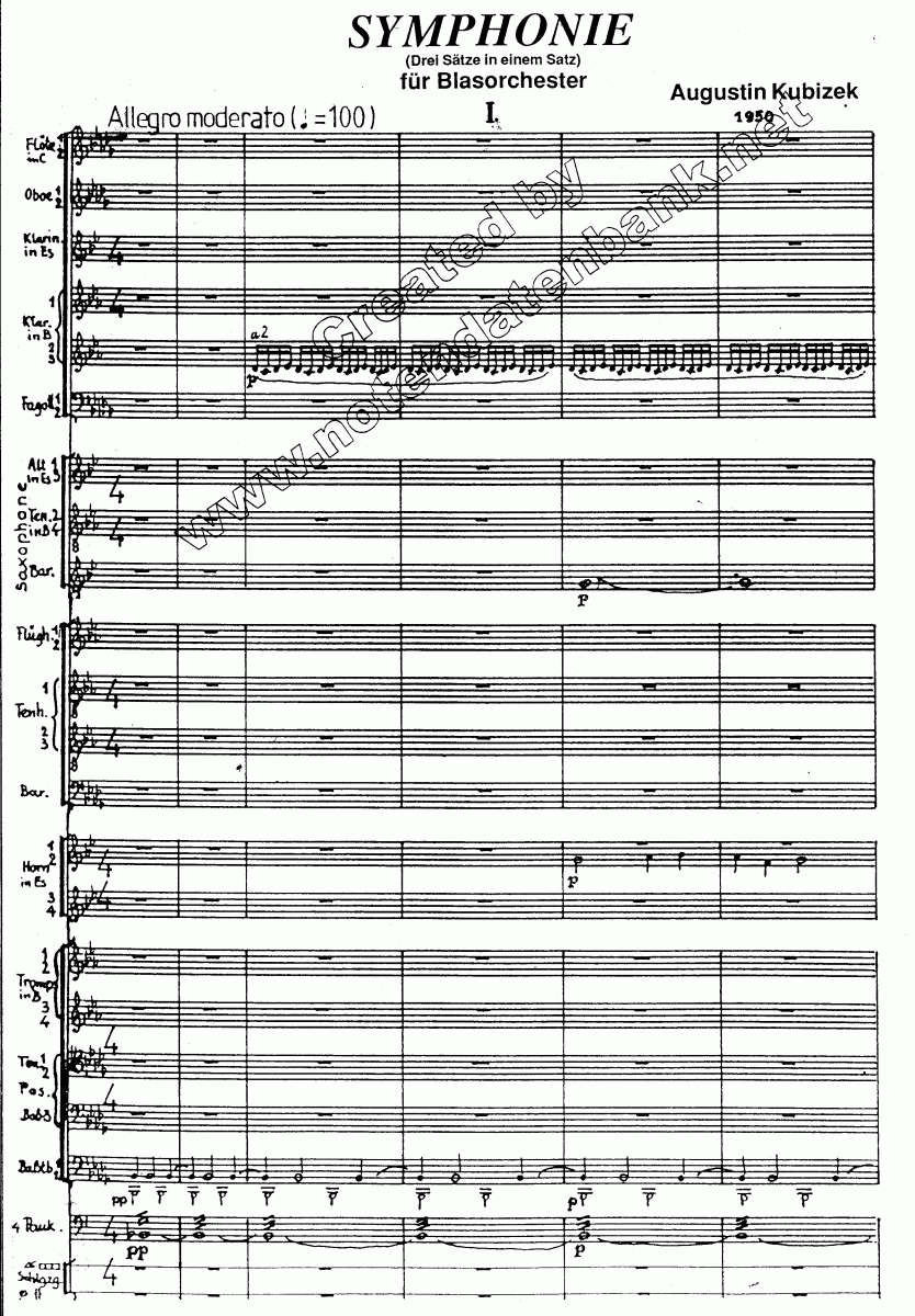 Symphonie für Blasorchester - Sample sheet music