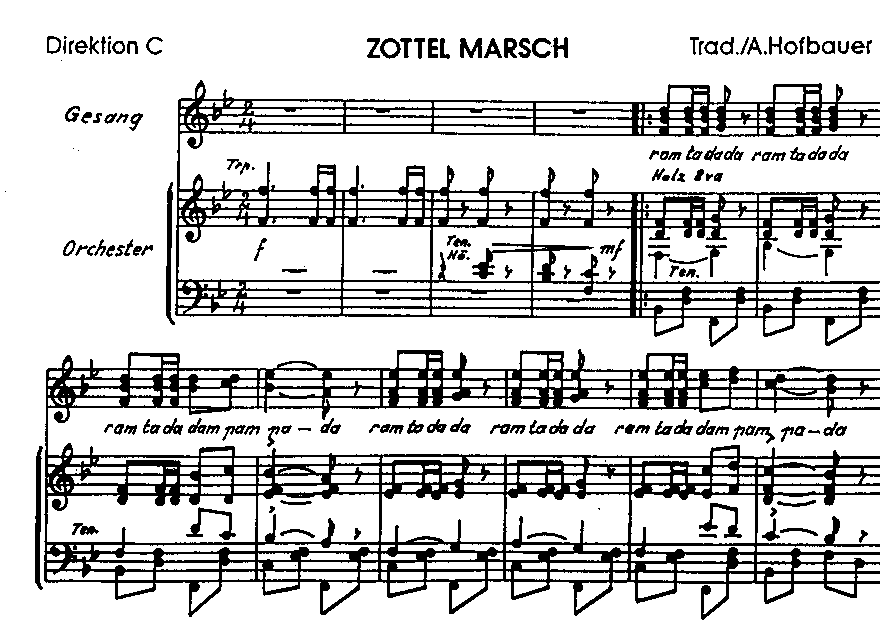 Zottel-Marsch - Sample sheet music